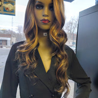 Fortune HD Lace 13x6 Chocolate 26 inch Balayage synthetic body wave Wigs $79 at Optimismic Wigs and Gifts St Paul MN