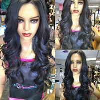 Fortune HD Lace 13x6 Chocolate 26 inch Balayage synthetic body wave Wigs $79 at Optimismic Wigs and Gifts St Paul MN