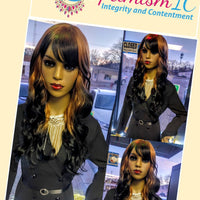 Gaia Ombre Copper Synthetic Glueless Wigs 26inch $69 Optimismic Wigs and Gifts St Paul MN 55118 - OptimismIC Wigs and Gifts