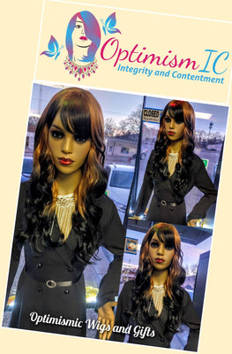 Gaia Ombre Copper Synthetic Glueless Wigs 26inch $69 Optimismic Wigs and Gifts St Paul MN 55118 - OptimismIC Wigs and Gifts