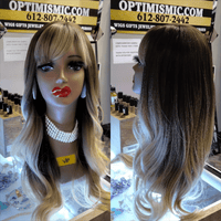 Genessa Blonde Ombre synthetic 28inch bang Wigs $59 Optimismic Wigs and Gifts St Paul MN 55118 - OptimismIC Wigs and Gifts
