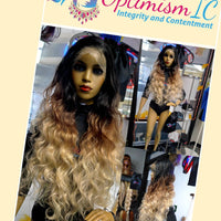 Wigs Goddess HD Lace 3 Colored  wave Synthetic 32 inch Lace Front Wigs Optimismic Wigs and Gifts - OptimismIC Wigs and Gifts