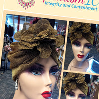 Gold Floral Head wraps $17 Optimismic Wigs and Gifts St Paul MN 55118 - OptimismIC Wigs and Gifts