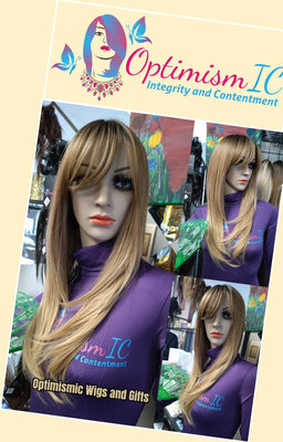 Hailey Blonde Ombre Synthetic 28 inch Wigs $59 - OptimismIC Wigs and Gifts