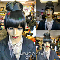 Hair Bun Clip in Black Fancy Hairpiece $8 Optimismic Wigs and Gifts St Paul MN - OptimismIC Wigs and Gifts
