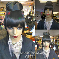 Hair Bun Clip in Black Fancy Hairpiece $8 Optimismic Wigs and Gifts St Paul MN - OptimismIC Wigs and Gifts