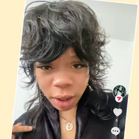 Human Hair Mullet black glueless mullet wig $62 OptimismIC Wigs and Gifts Shop West St Paul MN - OptimismIC Wigs and Gifts