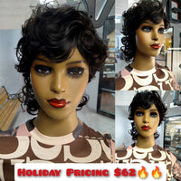 Human Hair Mullet black glueless mullet wig $62 OptimismIC Wigs and Gifts Shop West St Paul MN - OptimismIC Wigs and Gifts