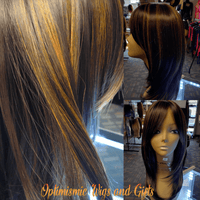 Jacquelyn Balayage Brown Synthetic glueless Wigs $59 Optimismic Wigs and Gifts West St Paul MN - OptimismIC Wigs and Gifts