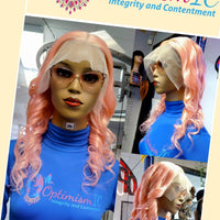 Kandy Pink Human Blend Lace Front Wigs $195 OptimismIC Wigs and Gifts St Paul Minnesota - OptimismIC Wigs and Gifts