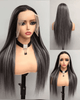 Kaori $295 Salt and pepper gray Bleached Knots Preplucked Balayage Virgin Human Hair Lace Front Wigs OptimismIC Wigs and Gifts St Paul Minnesota.