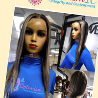 Kaori $295 Silver Bleached Knots Preplucked Balayage Virgin Human Hair Lace Front Wigs OptimismIC Wigs and Gifts -