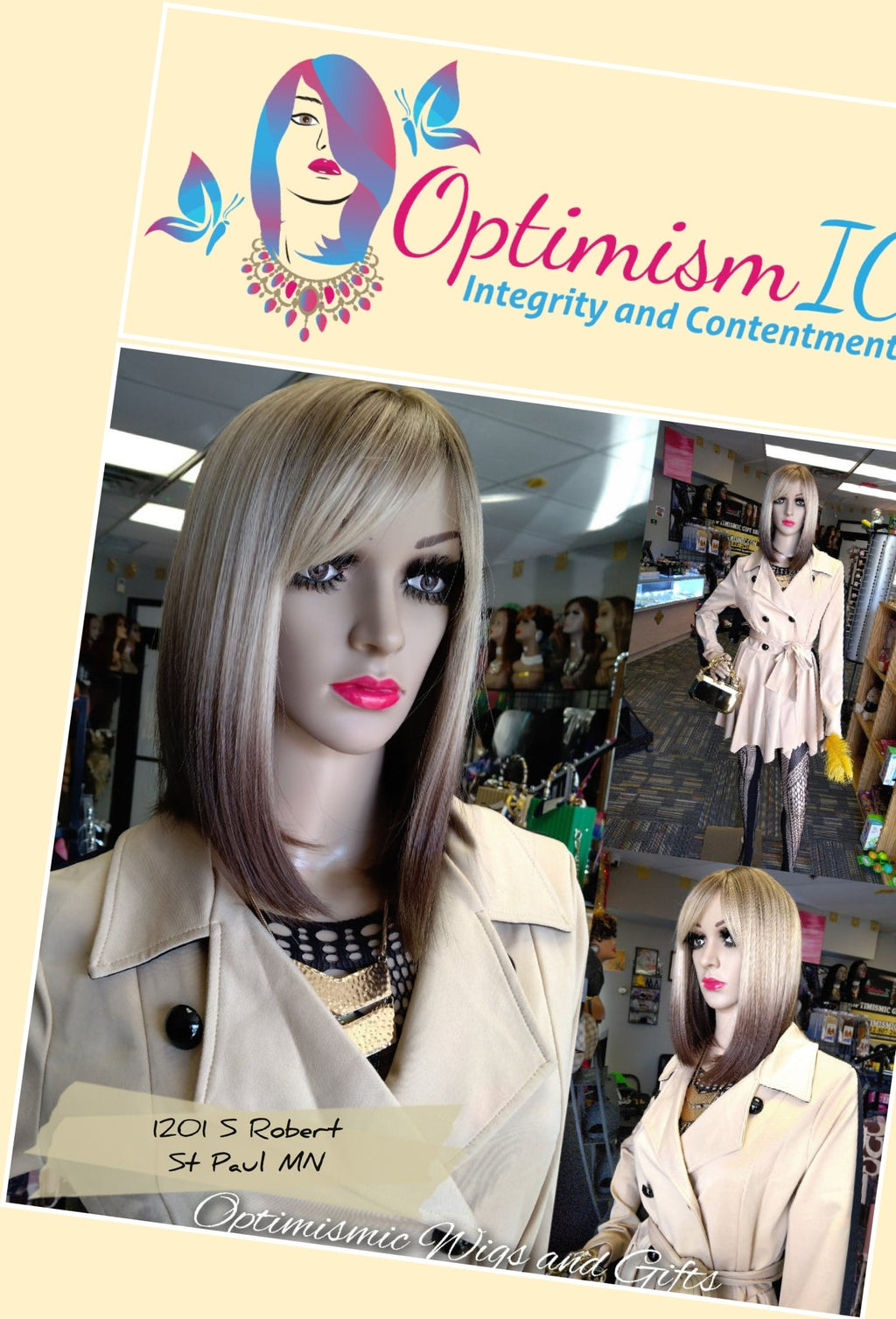 Kara Blonde ombre synthetic glueless bob Wigs $59 Optimismic Wigs and Gifts West St Paul - OptimismIC Wigs and Gifts