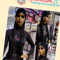 Kiana black Braided Caps Synthetic 32 inch Wigs $59 - OptimismIC Wigs and Gifts