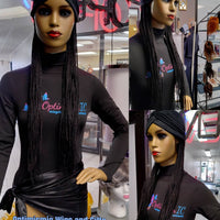 Kiana black Braided Caps Synthetic 32 inch Wigs $59 - OptimismIC Wigs and Gifts