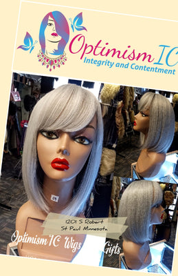 Lexy Wigs Gray Synthetic Glueless $59 at OptimismIC Wigs and Gifts West St Paul MN - OptimismIC Wigs and Gifts