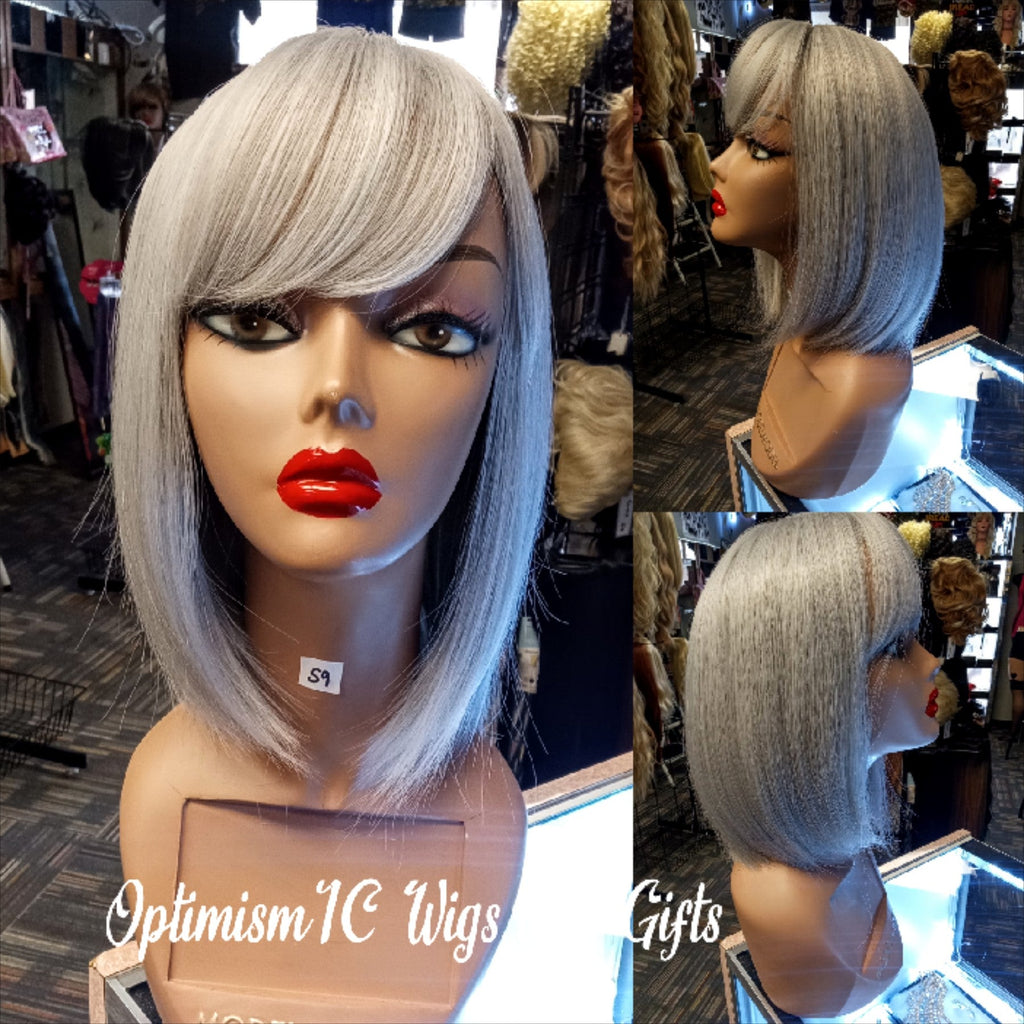 Lexy Wigs Gray Synthetic Glueless $59 at OptimismIC Wigs and Gifts West St Paul MN - OptimismIC Wigs and Gifts