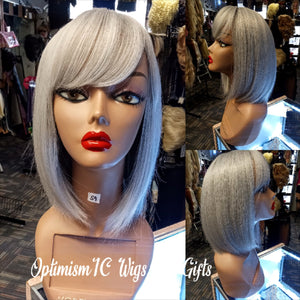 Lexy Wigs Gray Synthetic Glueless $59 at OptimismIC Wigs and Gifts West St Paul MN - OptimismIC Wigs and Gifts