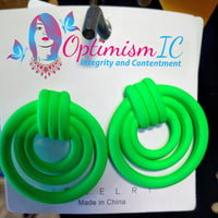Lime Green Earrings Women's Jewelry $7 OptimismIC Wigs and Gifts - OptimismIC Wigs and Gifts