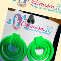 Lime Green Earrings Women's Jewelry $7 OptimismIC Wigs and Gifts - OptimismIC Wigs and Gifts