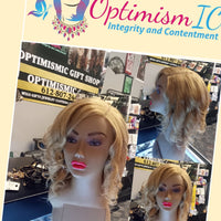 Melody Human Hair Wig 12inch Transparent Lace Honey Blonde $145 Optimismic Wigs and Gifts West St Paul MN 55118 - OptimismIC Wigs and Gifts