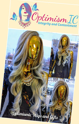 Misty Gray balayage HD 13x6 Lace Front Wig C part 26inch Body Wave wigs $79 Optimismic Wigs and Gifts St Paul Minnesota