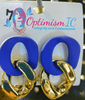 Navy & Gold Earrings $7 OptimismIC Wigs and Gifts - OptimismIC Wigs and Gifts