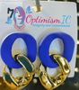 Navy & Gold Earrings $7 OptimismIC Wigs and Gifts - OptimismIC Wigs and Gifts