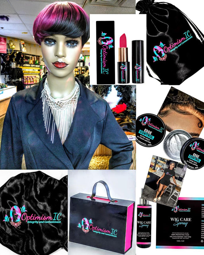 Shop optimism integrity and contentment brand at optimismic wigs and gifts store.