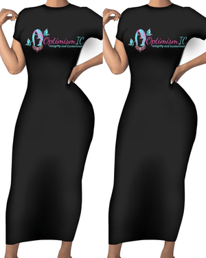 OptimismIC Integrity and Contentment Fitted Bodycon Dresses $25 at Optimismic Wigs and Gifts - OptimismIC Wigs and Gifts