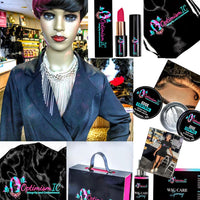 Wig bags. OptimismIC Integrity and Contentment Satin Wig Bags $10 Optimismic Wigs and Gifts St Paul MN