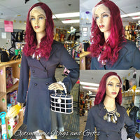 Opulence $195 100% Human Hair Lace Front Wigs HD Lace 22inch 99J Burgundy Body wave Optimismic Wigs and Gifts West St Paul MN 55118 - OptimismIC Wigs and Gifts