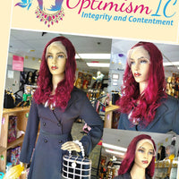 Opulence $195 100% Human Hair Lace Front Wigs HD Lace 22inch 99J Burgundy Body wave Optimismic Wigs and Gifts West St Paul MN 55118 - OptimismIC Wigs and Gifts