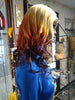 Paradise Tricolored Ombre Human Hair Lace front wigs $195 OptimismIC Wigs and Gifts St Paul Minnesota.  Premium Custom Tricolored human hair wigs under $200. Gifts under $200.