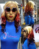 Paradise Tricolored custom Ombre Human Hair Lace front wigs $195 OptimismIC Wigs and Gifts St Paul Minnesota. Custom lace front wigs under $200. Gifts under $200.