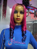 Passion Fruit $195 pink Human Hair Lace Front wigs Optimismic Wigs and Gifts St Paul Minnesota. Pink Wigs under $200. Gifts under $200.