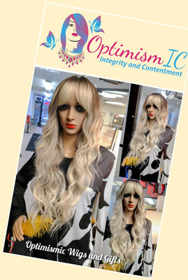 Phoebe Blonde Ombre Balayage Synthetic body wave 28 inches Wigs $69 Optimismic Wigs and Gifts St Paul