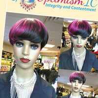 Pink ombre black pixie cut Human Hair Wigs glueless $36 Optimismic Wigs and Gift Shop St Paul MN - OptimismIC Wigs and Gifts