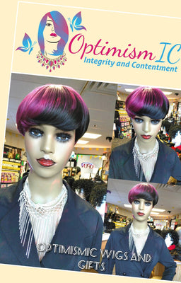 Pink ombre black pixie cut Human Hair Wigs glueless $36 Optimismic Wigs and Gift Shop St Paul MN - OptimismIC Wigs and Gifts