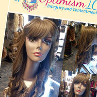 Raquel Chocolate synthetic glueless Wig 28 inches $25 at OptimismIC Wigs and Gifts Shop West St Paul MN - OptimismIC Wigs and Gifts