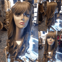 Raquel Chocolate synthetic glueless Wig 28 inches $25 at OptimismIC Wigs and Gifts Shop West St Paul MN - OptimismIC Wigs and Gifts