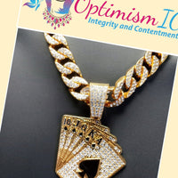 Royal Flush Pendant $35 OptimismIC Wigs and Gifts Shop St Paul Minnesota 55118 - OptimismIC Wigs and Gifts