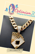 Royal Flush Pendant $35 OptimismIC Wigs and Gifts Shop St Paul Minnesota 55118 - OptimismIC Wigs and Gifts