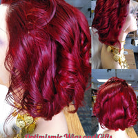 Ruby Burgundy 13x6 HD Lace 99J Human Hair Bob Wig $99 OptimismIC Wigs and Gifts - OptimismIC Wigs and Gifts