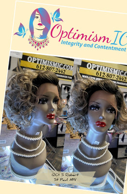 Silver curly synthetic lace front Fashion Wig $59 Optimismic Wigs and Gifts West St Paul MN - OptimismIC Wigs and Gifts