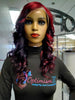 Starlet 13x6 black cherry violet burgundy HD Lace 26inch Human Hair Lace Front Wigs $195 - OptimismIC Wigs and Gifts