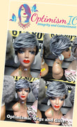 Terry Gray Synthetic glueless Pixie Cut Wig $69 Optimismic Wigs and Gifts - OptimismIC Wigs and Gifts