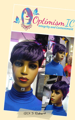 Violet Synthetic Wigs $69 OptimismIC Wigs and Gifts St Paul Minnesota 55118 - OptimismIC Wigs and Gifts