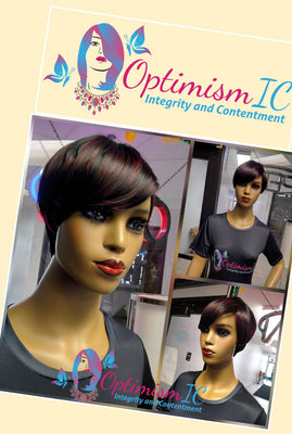 Whitney Wigs black burgundy synthetic glueless $69 Optimismic Wigs and Gifts - OptimismIC Wigs and Gifts