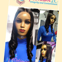 Zabrina Human Hair Lace $195 Front 20 inch Black Wigs Optimismic Wigs and Gifts St Paul Minnesota - OptimismIC Wigs and Gifts